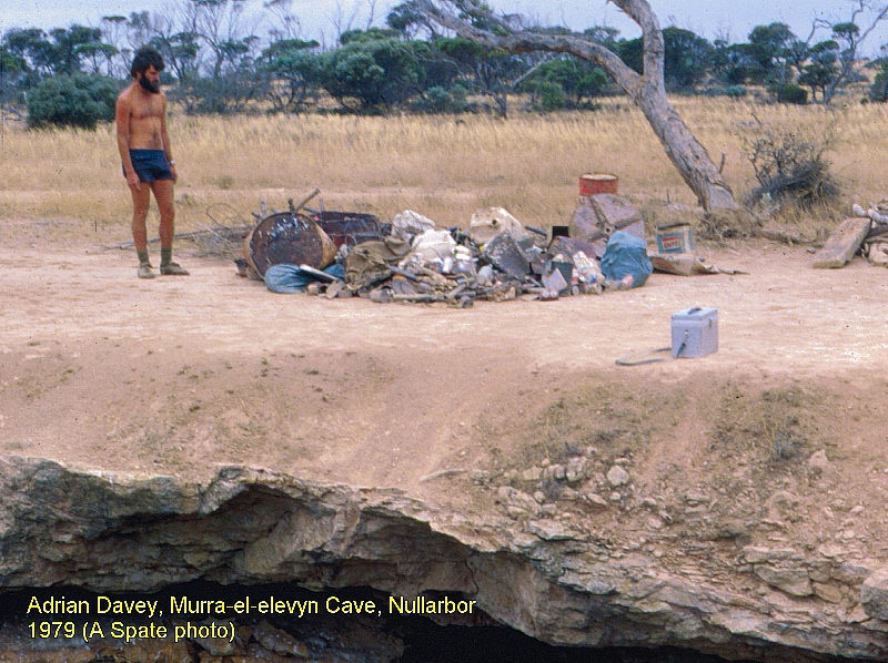 Rubbish removed from a cave on the Nullarbor plain in 1979. The photograph was taken by Andy Spate.  - Poor/Inappropriate Development or use leading to Damage of Caves/Karst