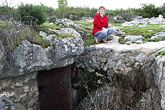 The majority of entrance was filled with concrete and limestone boulders. Note the solid steel gate with only a hand hole for access to the lock. Thie gate and the blockage of all other entrances to the cave almost certainly killed the bat population in the cave.  - Drovers Cave (WA) - Entrance Vandalism